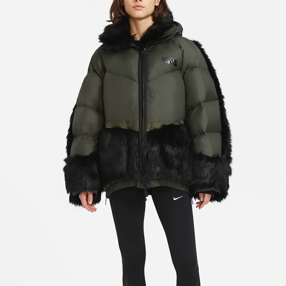 Nike x sacai Women's Parka - green & black